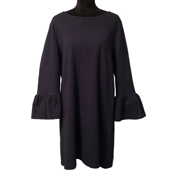 J. Crew Navy Blue Bell Sleeve Sheath Dress size XXL - Picture 3 of 9
